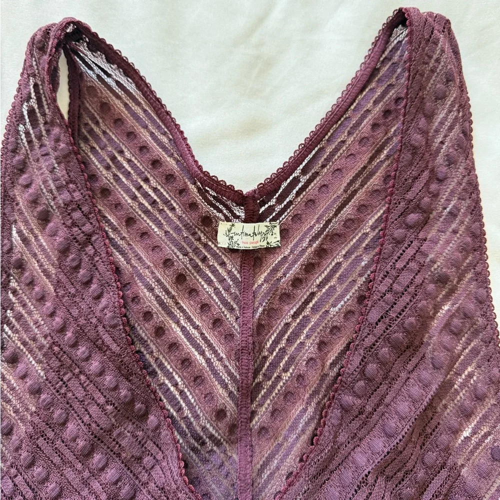 Free People | Lila Lace Maxi Slip Plum Dress - S - Picture 4 of 4